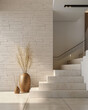 © Hamza - Modern Interior with Textured Stone Wall and Minimalist Decor