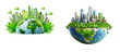 © PNG House - World Environment Day – Green City on Earth Globe with Transparent Background