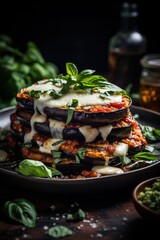 Wall Mural - Eggplant Parmigiana. Best For Banner, Flyer, and Poster