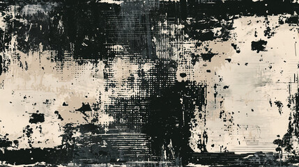 Wall Mural - Black Dark grunge scratched background, distressed old texture, Abstract mild textured effect. Illustration