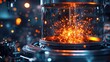 © Darya - The antimatter containment unit glows with vibrant particles, showcasing advanced technology and energy manipulation in a dimly lit laboratory