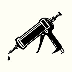 Silhouette of Caulking Gun in Vector Format