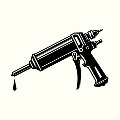 Silhouette of Caulking Gun in Vector Format