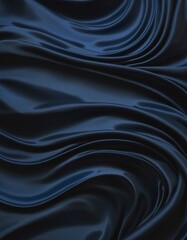 Poster - blue black silk