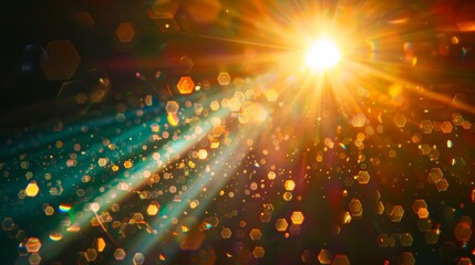 Poster - Light flare with prismatic effects and shimmering lights