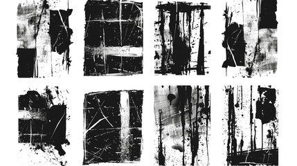 Canvas Print - abstract grunge overlay distress floor, black and white seamless transparent background, Transparent 
Subtle grain texture overlay. Grunge 