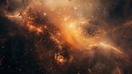 Canvas Print - Orange Ink Galaxy