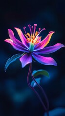 Wall Mural - Close-up of a vibrant multicolored flower