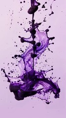 Wall Mural - Purple And Black Ink Drop