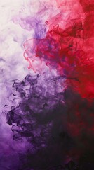 Wall Mural - Red And Purple Abstract Ink Clouds