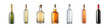 © Maestro - Assortment of different alcohol bottles, spirits and wines, transparent PNG file