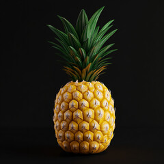 Poster - Pineapple on Black.