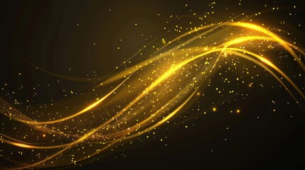 Sticker - Abstract Golden Wave Background