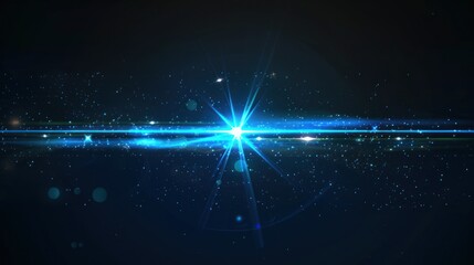 Blue Light Flare in Space