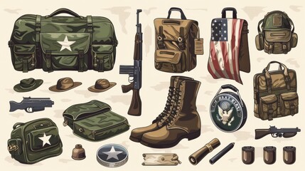 Veterans Day military souvenir or memorabilia items 