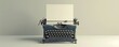 © Анна Озарчук - Vintage typewriter with sheet of paper on white background, 4K hyperrealistic photo