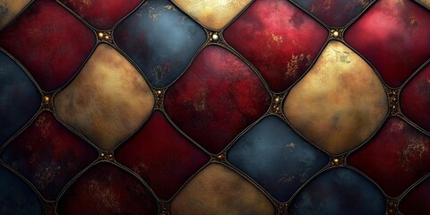 Wall Mural - Elegant Quilted Design with Subtle Light Diffusion, generative ai