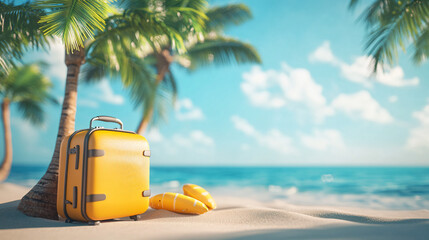 Canvas Print - Summer Vacation Suitcase.