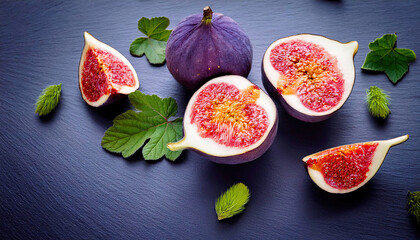 Canvas Print - Fresh figs on a table