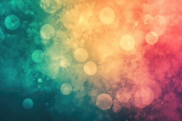 Abstract Grunge Background with Blurred Circles and Color Gradient