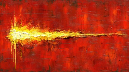 Wall Mural - Abstract Flame on Red Canvas