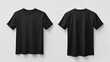 © Johannes - blank black tshirt front and back views isolated on white apparel mockup design