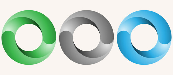 Fototapete - Abstract color circles like eco concept logo or icon. Abstract spiral swirl dynamic optical illusion.