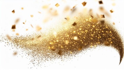 Wall Mural - gold glitter golden sparkle confetti shiny glittering dust