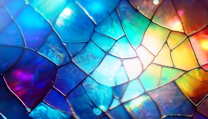 Canvas Print - distressed background colorful lens flare blue weathered faded stained glass with dust scratches texture smeared dirt blur rainbow light effect