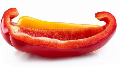 Wall Mural - sweet pepper paprika isolated on white background full depth of field