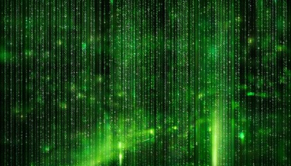 green matrix background ai generated