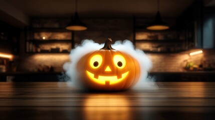 Canvas Print - Smoky Jack-o'-Lantern