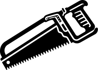 Hacksaw Tool Silhouette Vector Template