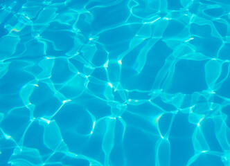 water in swimming pool rippled water detail background