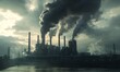 © dreamdes - Industrial plants emitting smoke into the atmosphere. Air pollution. Environmental damage and climate change concept. Manufacturing industry.