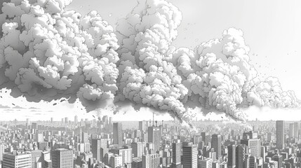 Poster - Explosive City Skyline