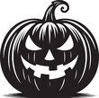 © Anup - A black silhouette pumpkin vector design.
