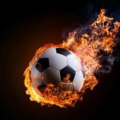 burning clean soccer ball