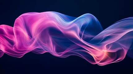 Wall Mural - A pink and blue abstract background with wavy lines