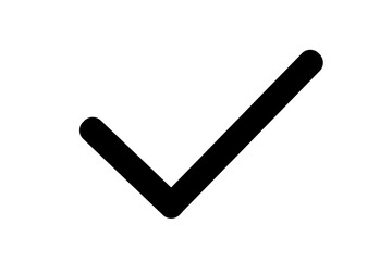 Wall Mural - black check mark icon transparent background png file type