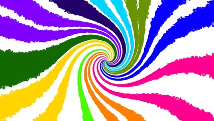 Wall Mural - Abstract colorful spiral on white background.