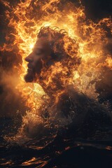 Wall Mural - Man Engulfed in Flames