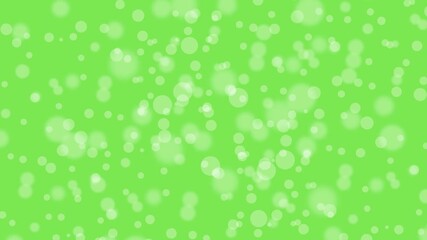 Wall Mural - white shining bokeh floating on green screen