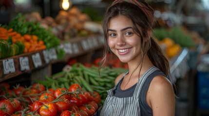 Wall Mural - Capture the excitement of a local food swap event where