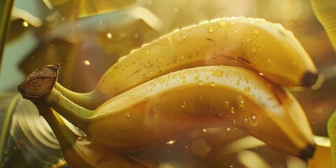 Poster - Close up of a banana A nutritious addition to a tropical diet