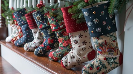 Sticker - Hang a row of festive stockings along a staircase banister or mantel, each one personalized with the name of a