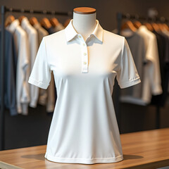 Canvas Print - mannequin of a polo shirt in a clothing store