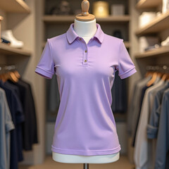 Canvas Print - mannequin of a polo shirt in a clothing store