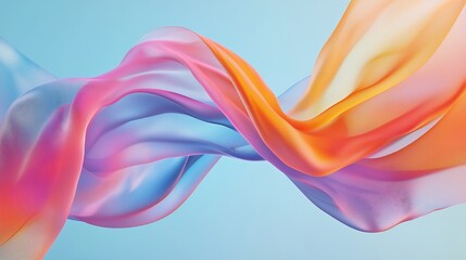 Wall Mural - A flowing abstract design with vibrant colors creating a sense of movement and fluidity.