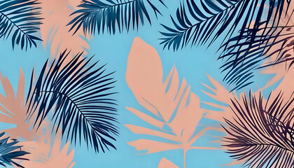 Wall Mural - palm trees background